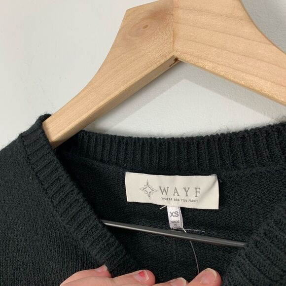 Wayf Black Puff Sleeve Sweater Dress XS - Picture 3 of 7